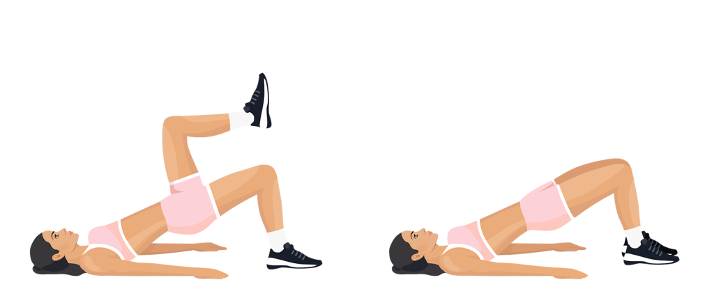 glute bridge met march